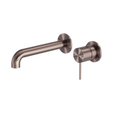 Nero Mecca Wall Basin/Bath Mixer Separate Back Plate 185mm