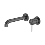 Nero Mecca Wall Basin/Bath Mixer Separate Back Plate 185mm