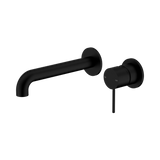 Nero Mecca Wall Basin/Bath Mixer Separate Back Plate 185mm