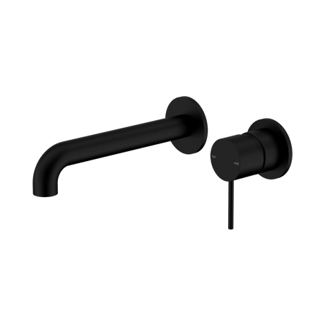 Nero Mecca Wall Basin/Bath Mixer Separate Back Plate 185mm