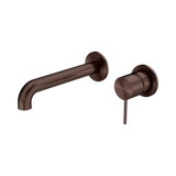 Nero Mecca Wall Basin/Bath Mixer Separate Back Plate 185mm