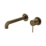 Nero Mecca Wall Basin/Bath Mixer Separate Back Plate 185mm