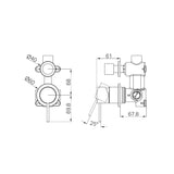 Nero Mecca Shower Mixer With Diverter Separate Back Plate