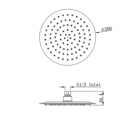 Linsol Oro 200mm Round Head