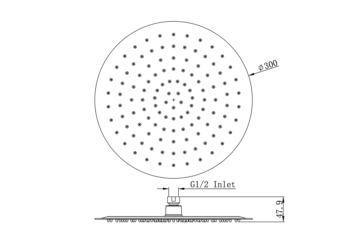 Linsol Oro 300mm Round Head