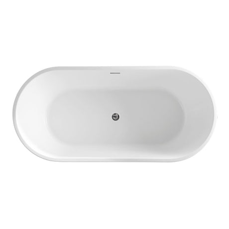 Olinda Oval Gloss White Freestanding Bath Tub - 1700mm – detail view