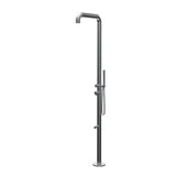 Parisi Envy II Outdoor Shower Column with Square Shower Arm and Fixed Overhead Shower