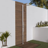 Parisi Envy II Outdoor Shower Column with Square Shower Arm and 250mm Overhead Shower