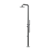 Parisi Envy II Outdoor Shower Column with Square Shower Arm and 250mm Overhead Shower