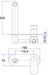 Cora Wall Basin Mixer Set – detail view