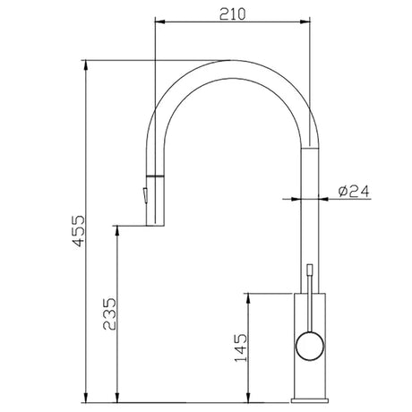 Aziz-II Sink Mixer Pull-out Chrome – view 6