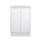 PE600-KB - 600x360x880mm Kickboard PVC Waterproof Vanity with Ceramic Basin