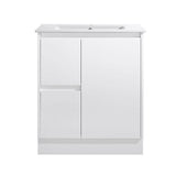 PE750L-KB - 750x360x880mm Kickboard PVC Waterproof Vanity with Ceramic Basin