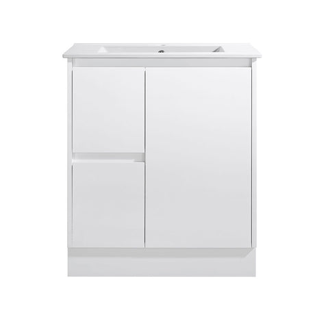 PE750L-KB - 750x360x880mm Kickboard PVC Waterproof Vanity with Ceramic Basin