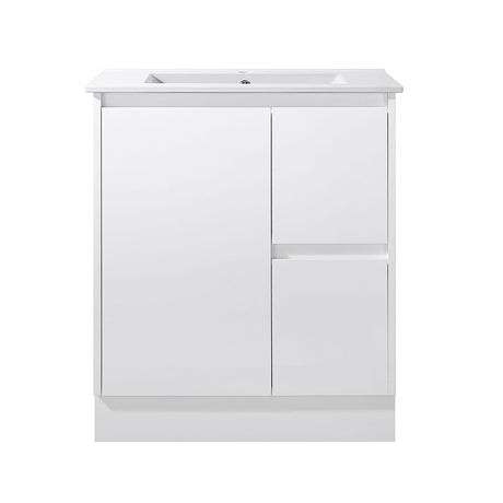 PE750R-KB - 750x360x880mm Kickboard PVC Waterproof Vanity with Ceramic Basin