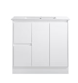 PE900L-KB - 900x360x880mm Kickboard PVC Waterproof Vanity with Ceramic Basin