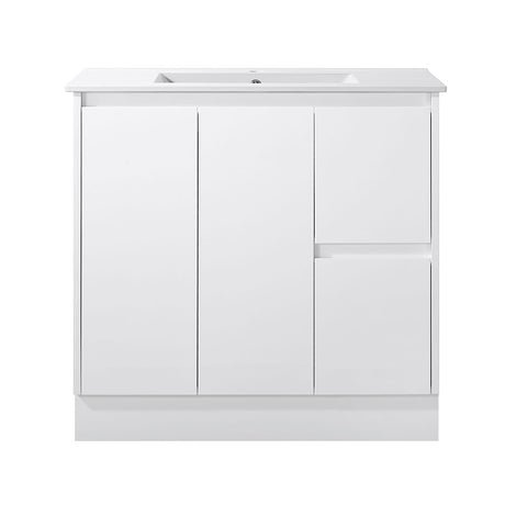 PE900R-KB - 900x360x880mm Kickboard PVC Waterproof Vanity with Ceramic Basin