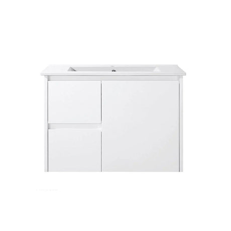 PEWH750L - 750x360x540mm Wall Hung PVC Waterproof Vanity with Ceramic Basin