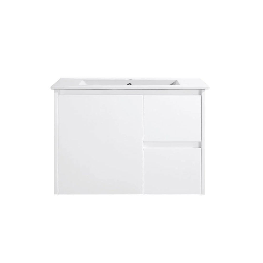 PEWH750R - 750x360x540mm Wall Hung PVC Waterproof Vanity with Ceramic Basin