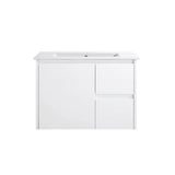 PEWH750R - 750x360x540mm Wall Hung PVC Waterproof Vanity with Ceramic Basin