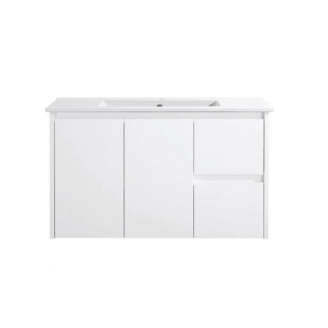 PEWH900R - 900x360x540mm Wall Hung PVC Waterproof Vanity with Ceramic Basin