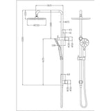 Otus Round Multi-function Shower Set 250mm – view 8