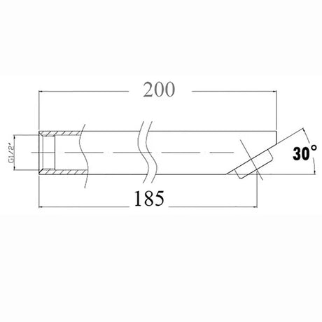 Yale Spout 200mm – detail view