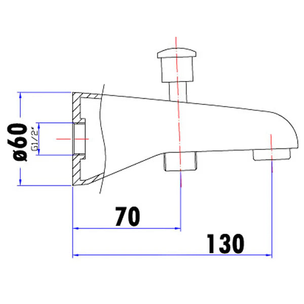 Yale Spout with Diverter – alternate view