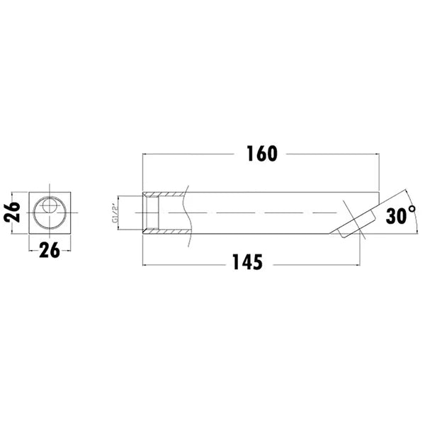 Yale Spout 160mm – alternate view