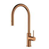 Otus Slimline SS Gooseneck Pull-Out Sink Mixer In Brushed ss304 – alternate view