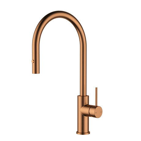 Otus Slimline SS Gooseneck Pull-Out Sink Mixer In Brushed ss304 – alternate view