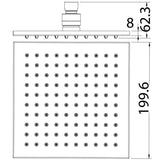 Eden Shower Head Square 200mm – view 4