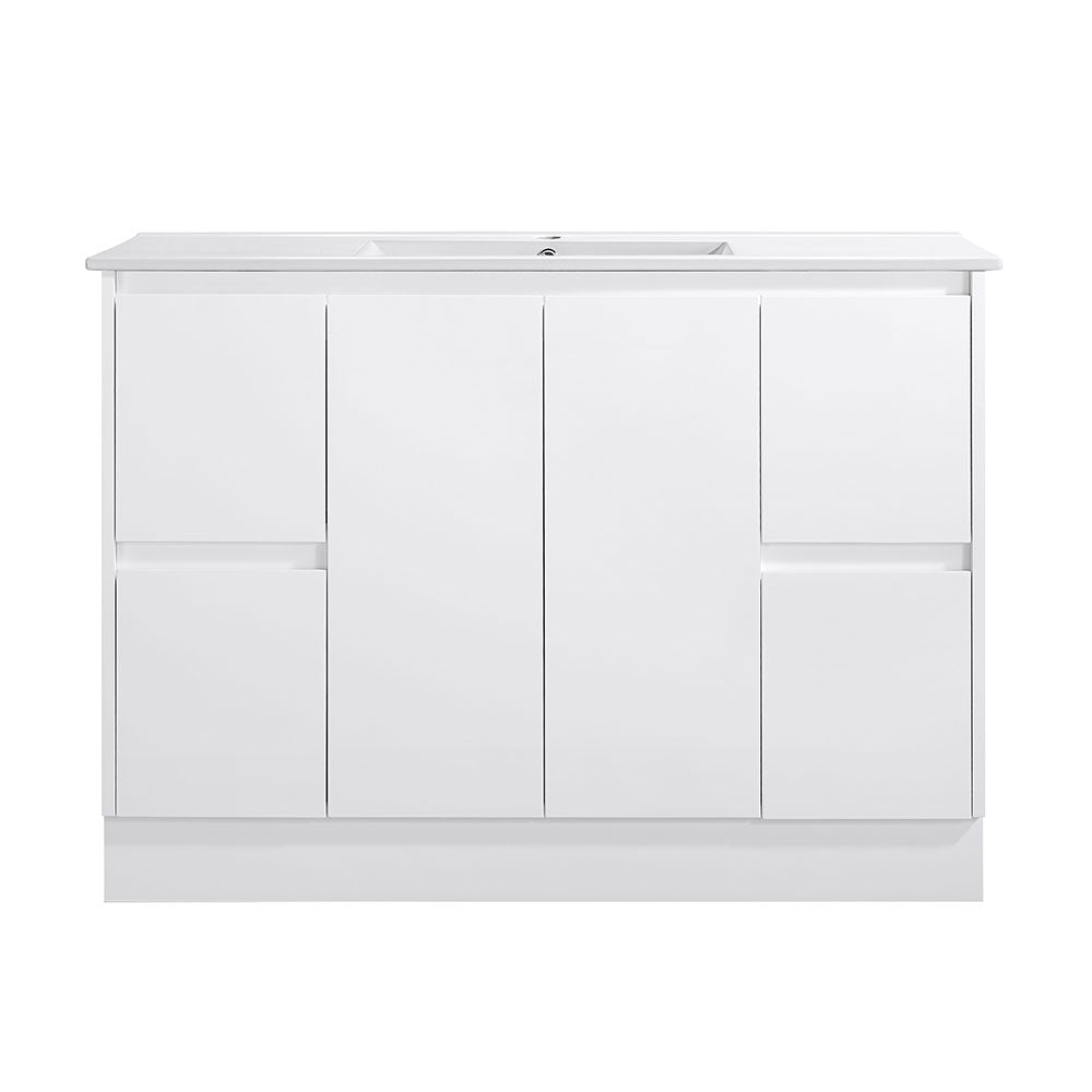 PS1200-KB - 1200x460x880mm Kickboard PVC Waterproof Vanity with Ceramic Basin