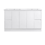 PS1500D-KB - 1500x460x880mm Kickboard PVC Waterproof Vanity with Ceramic Basin