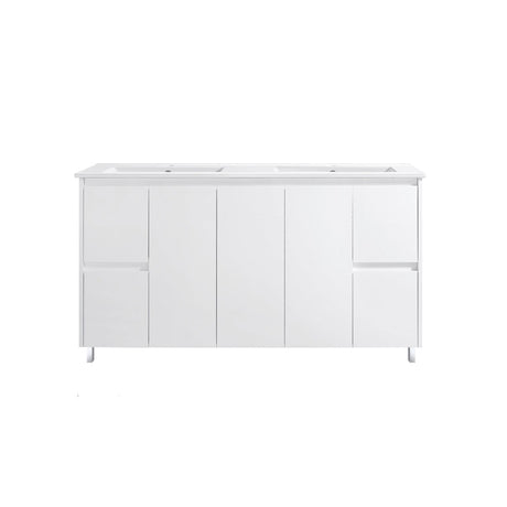 PS1500D - 1500x460x875mm PVC Waterproof Vanity with Double Bowl Undermount Basin