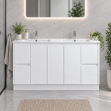 Presley 1500mm PVC Vanity on Kickboard Double Bowl - 1500x460x880mm
