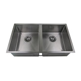 Eden Double Bowl Above / Undermount Sink 760mm – detail view