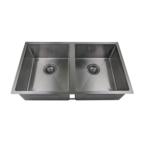 Eden Double Bowl Above / Undermount Sink 760mm – detail view