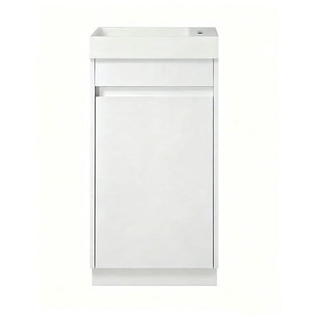 PS400-KB - 400x220x880mm Kickboard PVC Waterproof Vanity with Poly Marble Basin