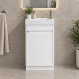 Paula 400mm PVC Slim Vanity on Kickboard 1th - 400x220x880mm