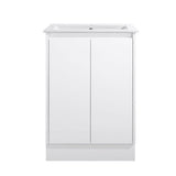 PS600-KB - 600x460x880mm Kickboard PVC Waterproof Vanity with Ceramic Basin
