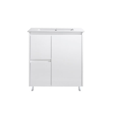 PS750L - 750x460x875mm PVC Waterproof Vanity with Ceramic Basin