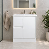 Felix 750mm MDF Polyurethane Vanity Left Hand Draws on Kickboard - 750x460x880mm