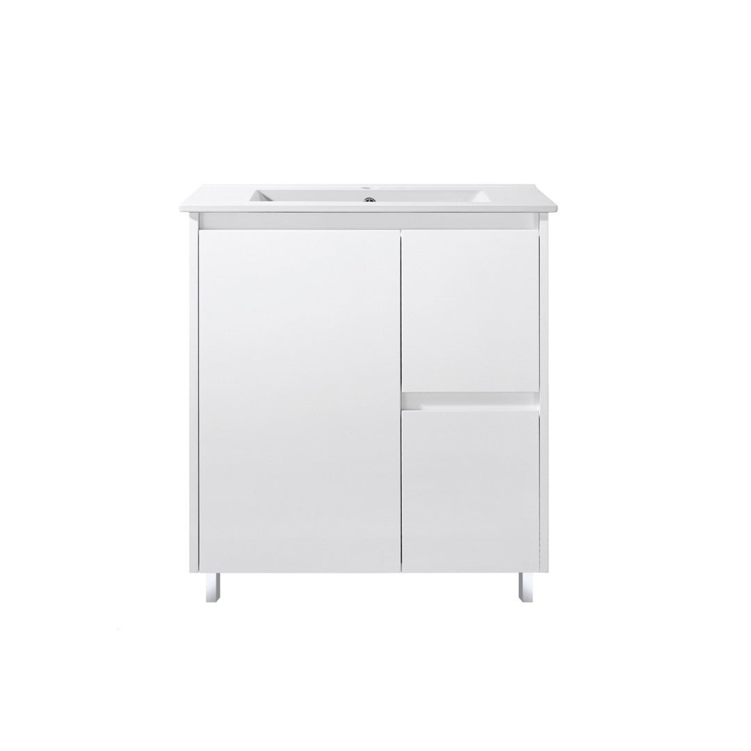 PS750R - 750x460x875mm PVC Waterproof Vanity with Ceramic Basin