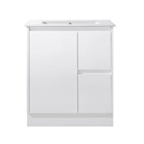 PS750R-KB - 750x460x880mm Kickboard PVC Waterproof Vanity with Ceramic Basin