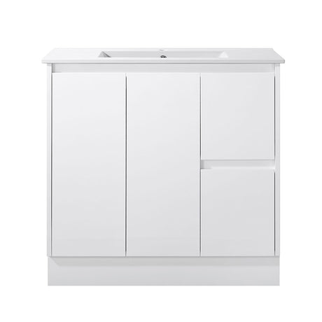 PS900R-KB - 900x460x880mm Kickboard PVC Waterproof Vanity with Ceramic Basin