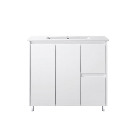 PS900R - 900x460x875mm PVC Waterproof Vanity with Ceramic Basin