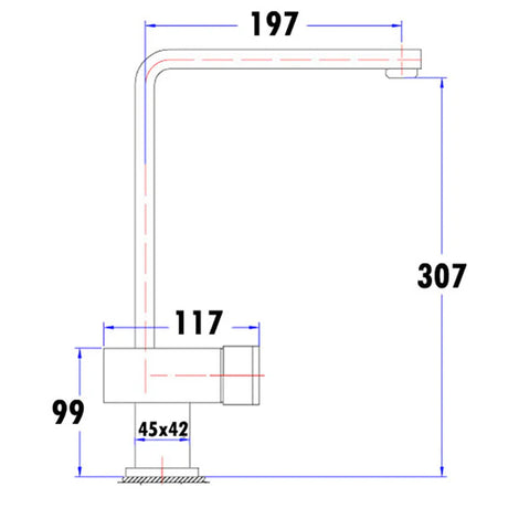 Nova Sink Mixer Chrome – alternate view