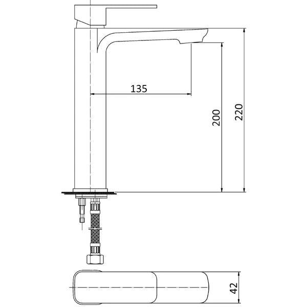 Nova Basin Mixer High Rise – view 4