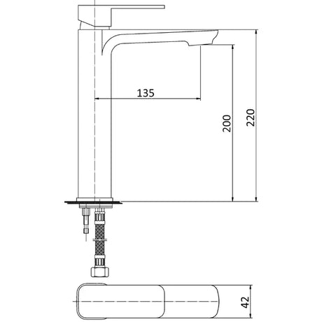 Nova Basin Mixer High Rise – view 4